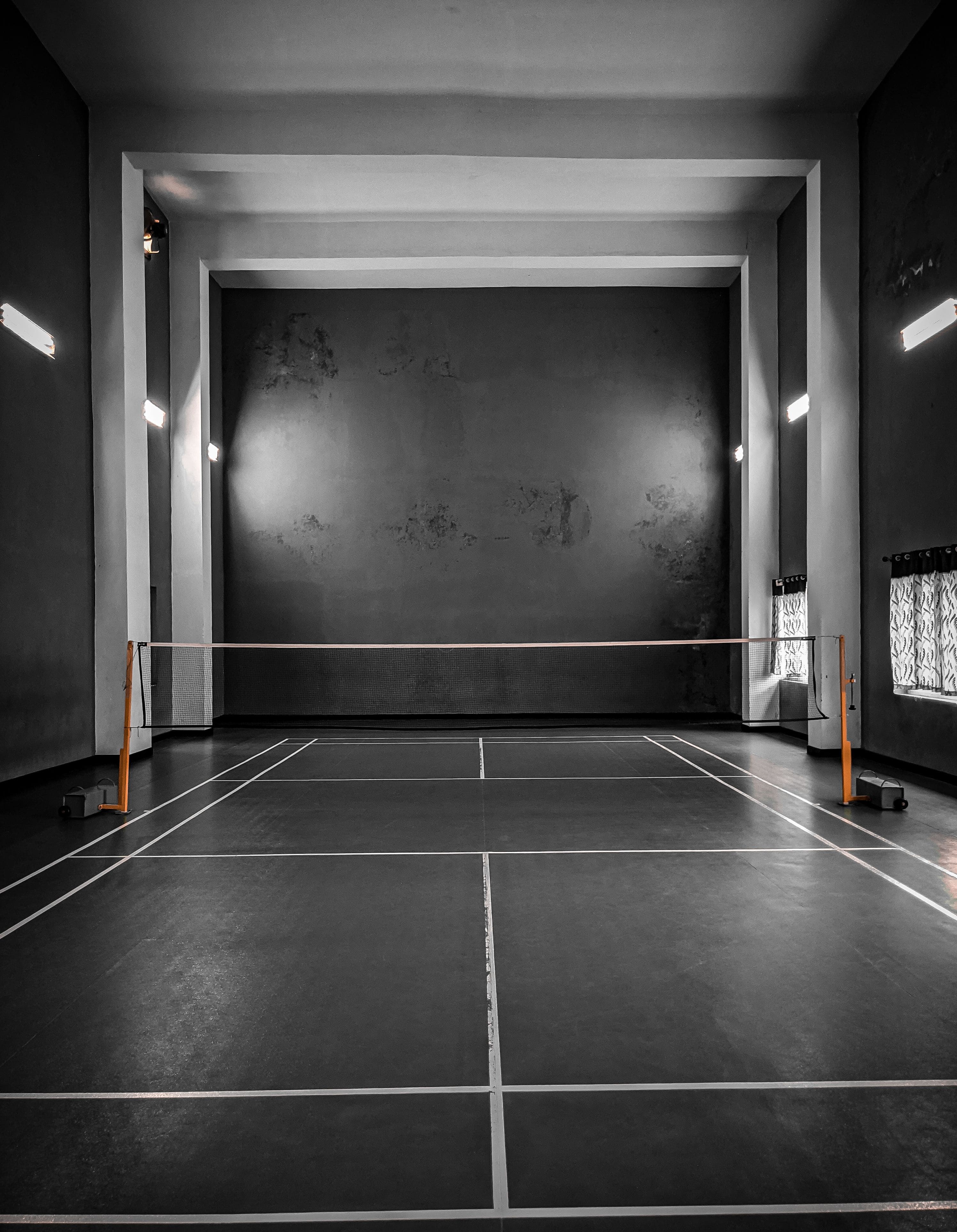 Professional badminton court build